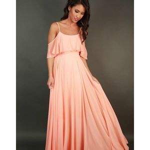 Shining Hearts peach maxi dress